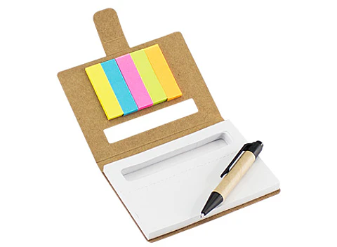 Memo set ecológico con bolígrafo 