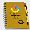 Cuaderno ecológico tapa dura logo reciclable