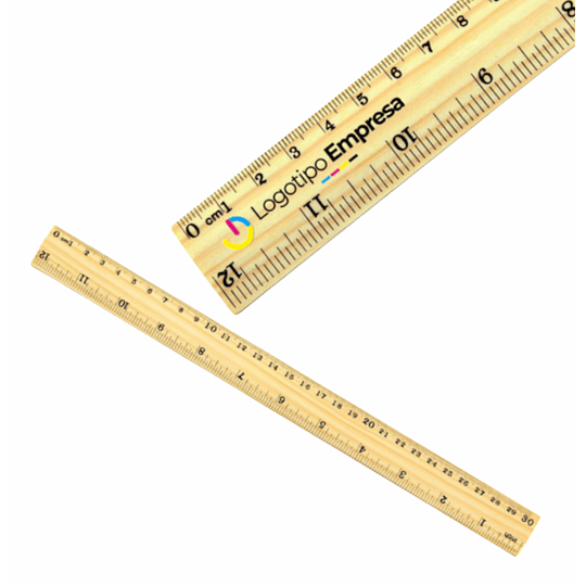 Regla de madera 30 cm - desde 24 un