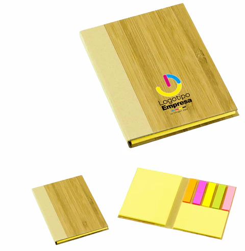 Memo set de bamboo 8x10,5 cm