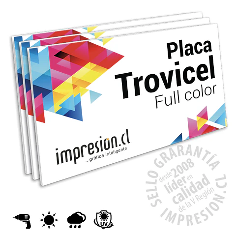 Placas de trovicel 3 mm o 5 mm impresión UV