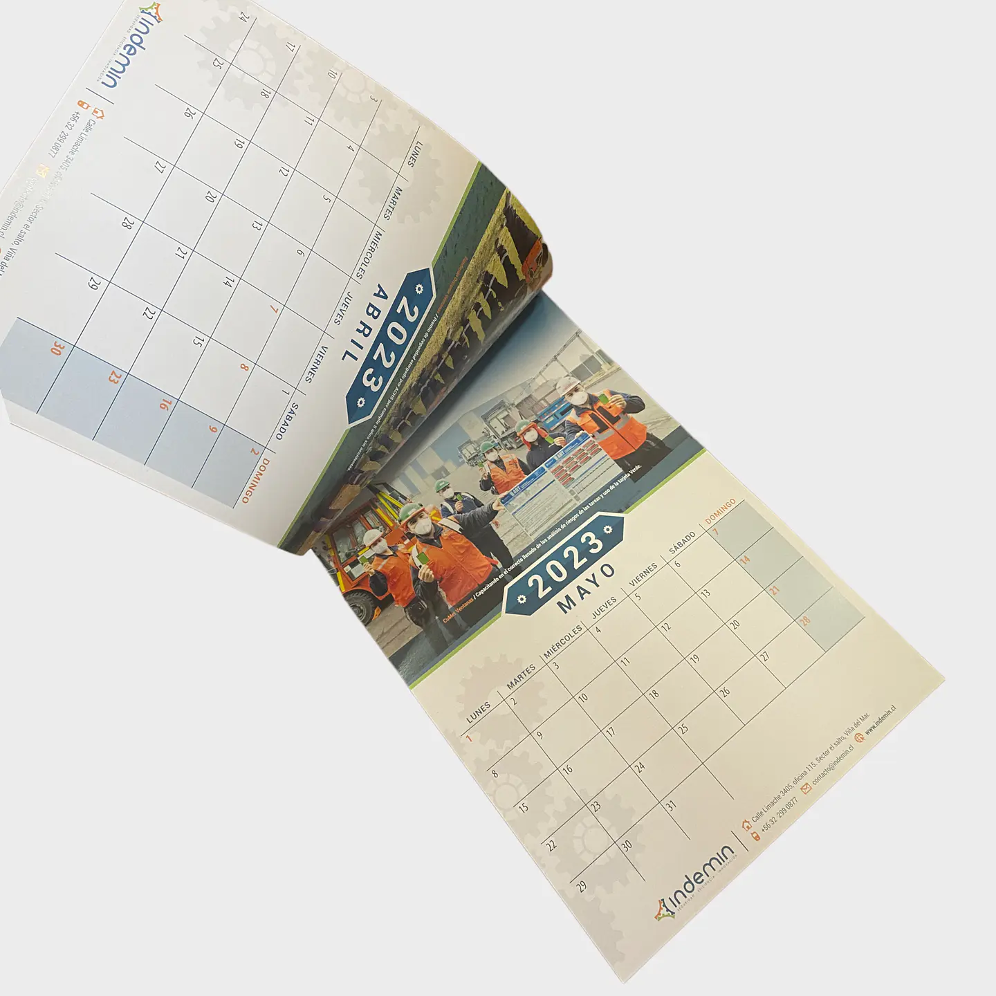 Calendario pared anillado 12 meses 1