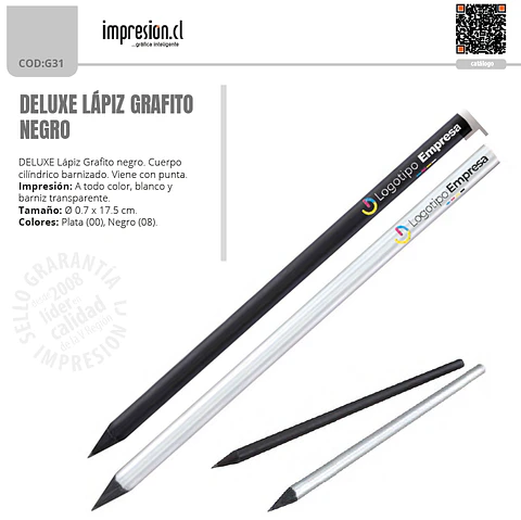 Lápiz grafito deluxe personalizado