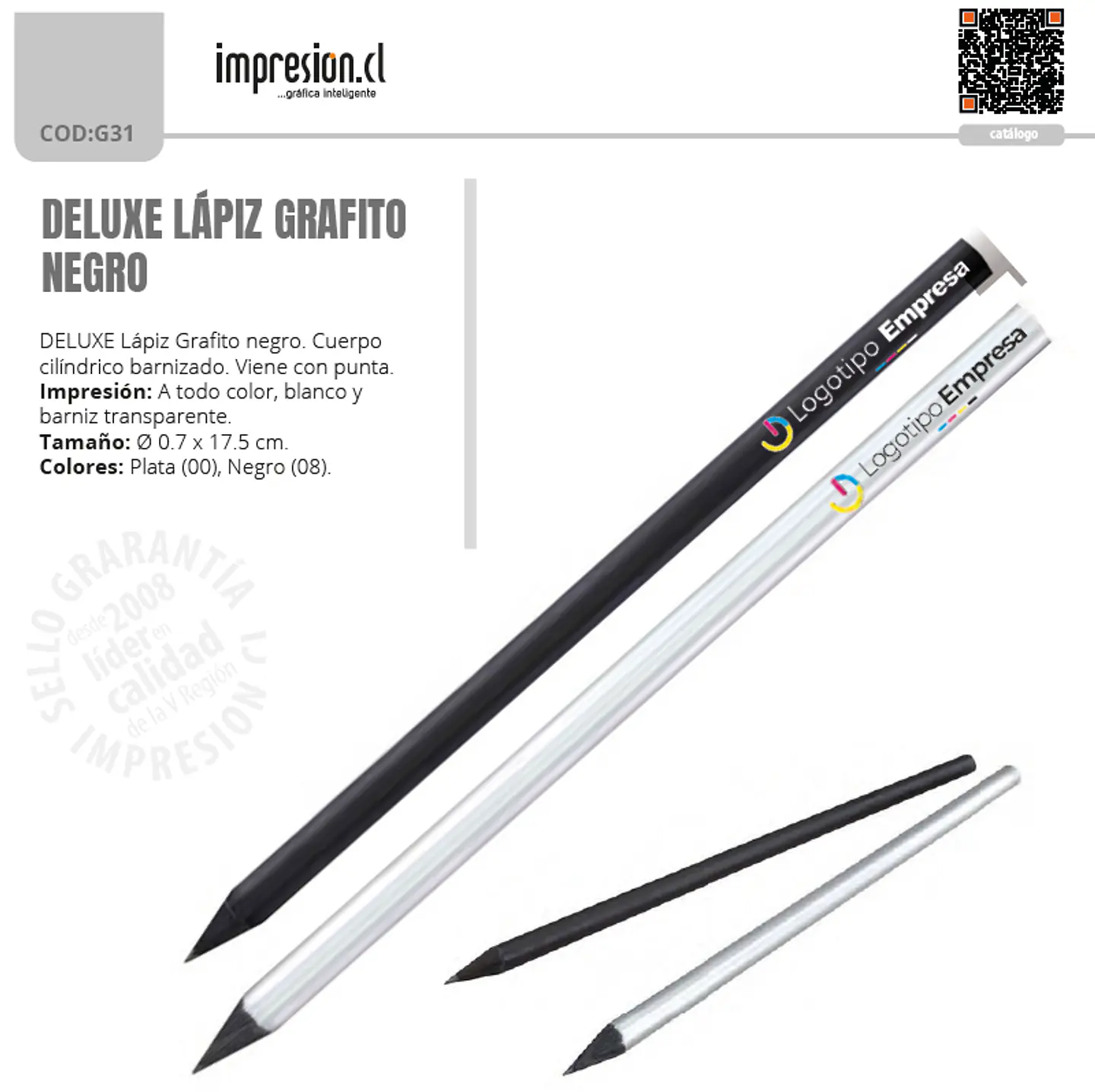 Lápiz grafito deluxe personalizado 1