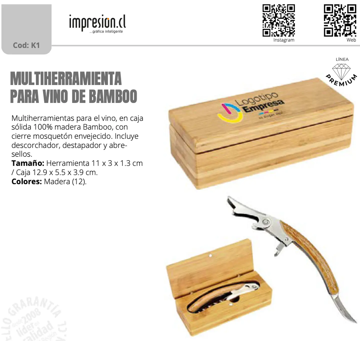 Multiherramienta para Vino de Bamboo 1