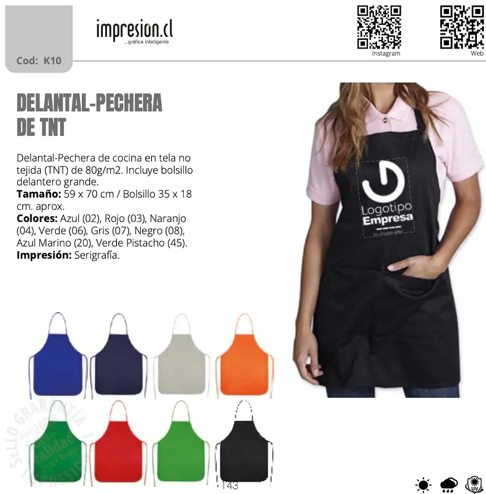 Delantal - Pechera de TNT 1
