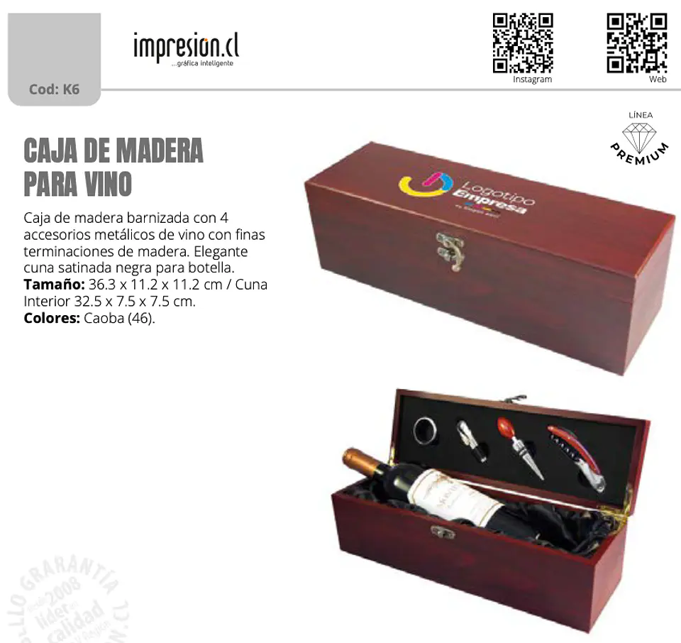 Caja de Madera para Vino 1