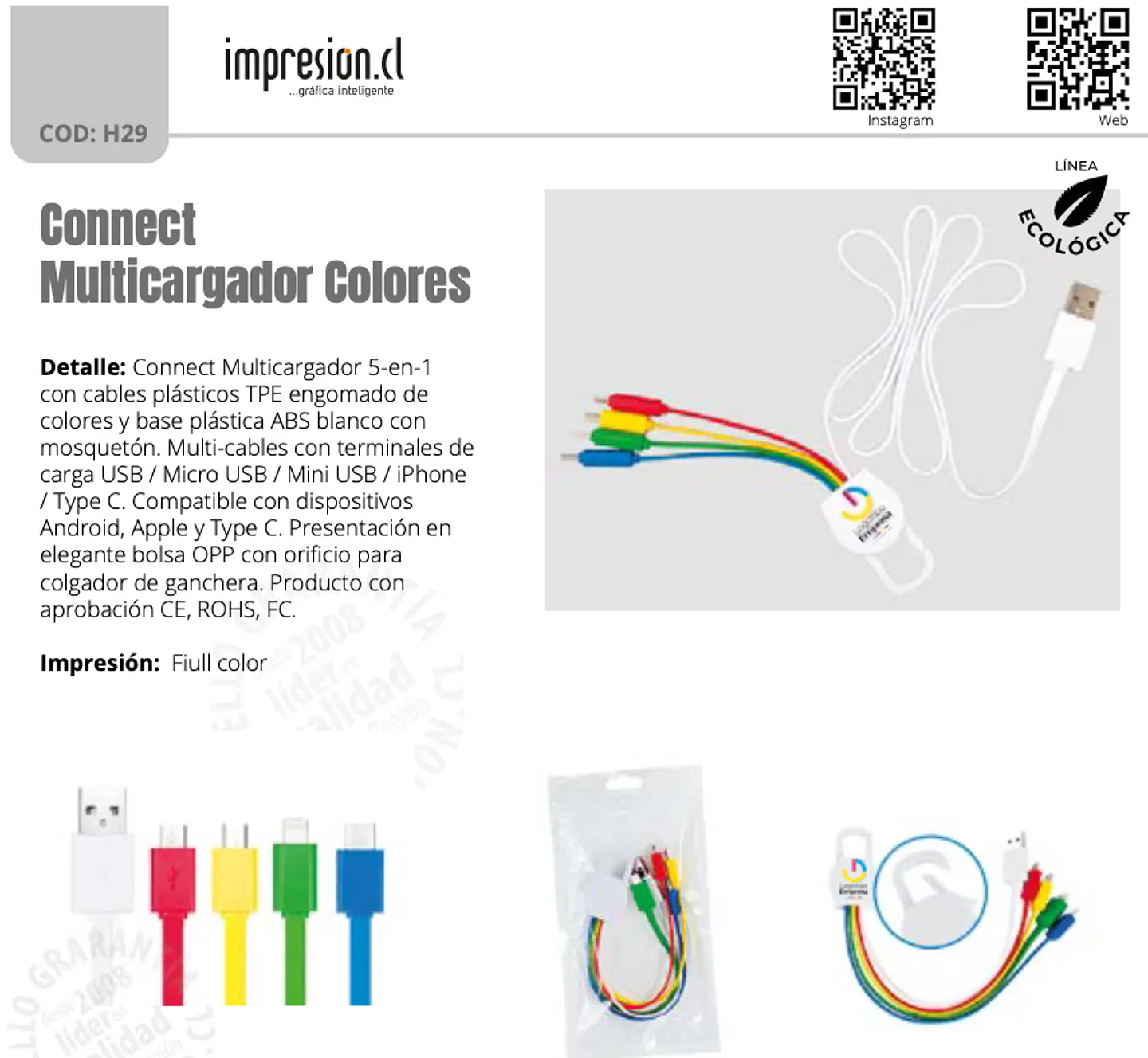 Connect Multicargador Colores 2