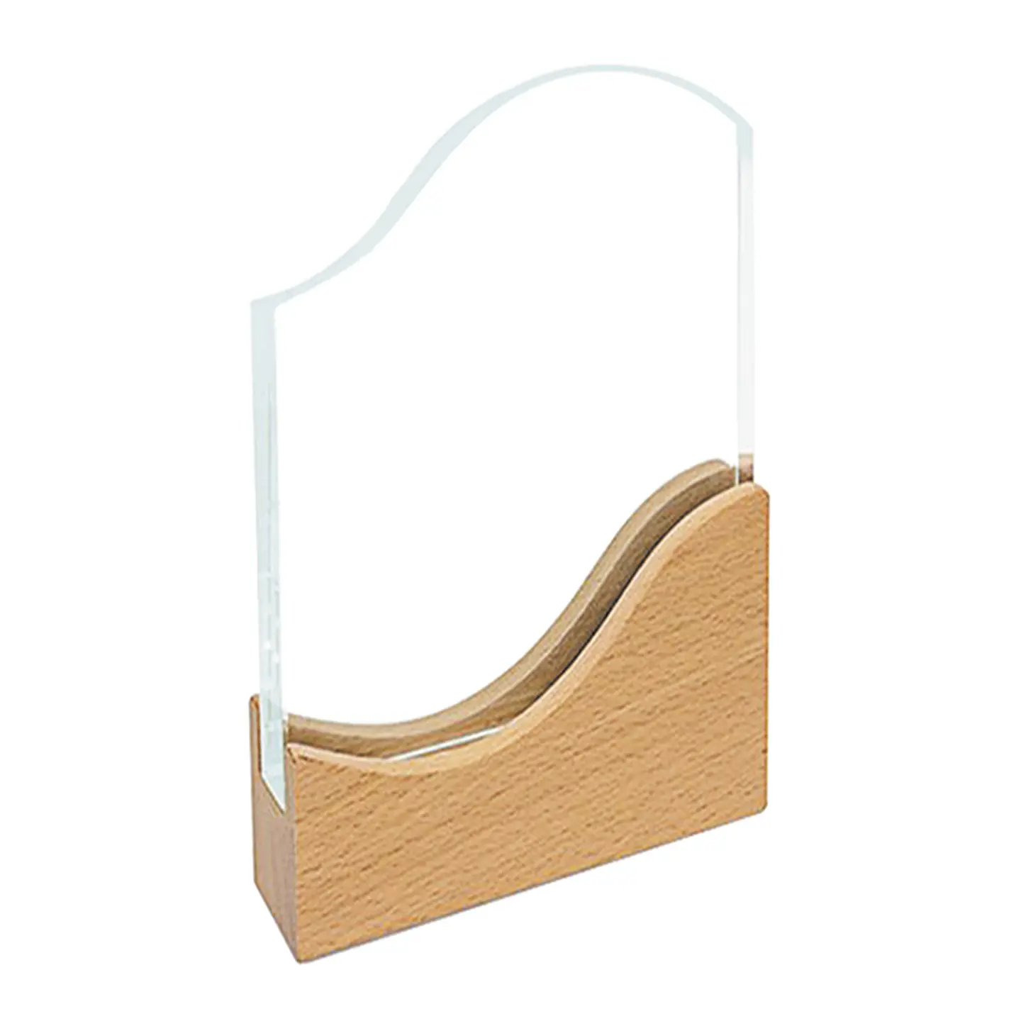 Galvano de Cristal con Base de Madera Grabado Láser 1
