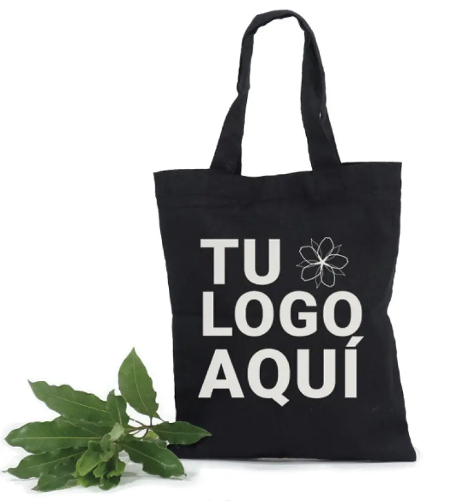 Bolsa algodón Negra 132 gr - 30x24 cm 2