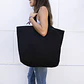 Bolsa de algodón negra - 40x58x20 (cm) - Miniatura 2