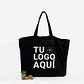 Bolsa de algodón negra - 40x58x20 (cm) - Miniatura 4