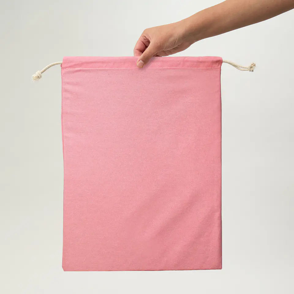 Saquito de algodón rosado - 40x30 (cm) 3