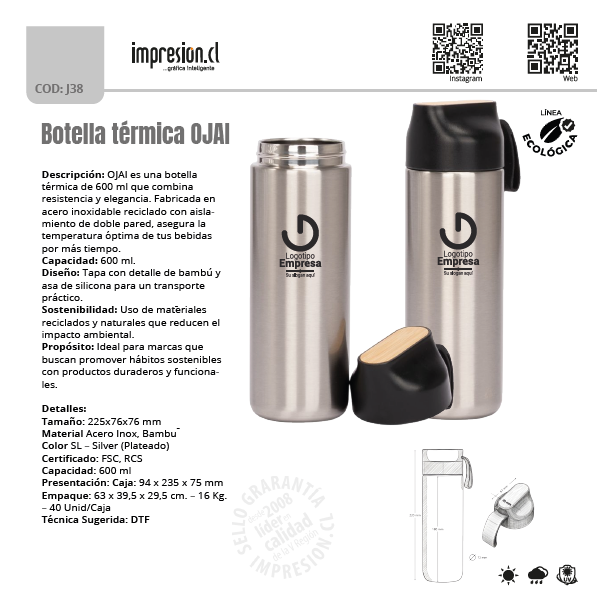 Botella térmica OJAI