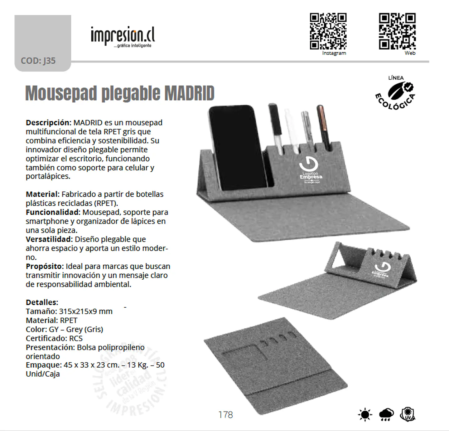 Mouse pad plegable MADRID 1