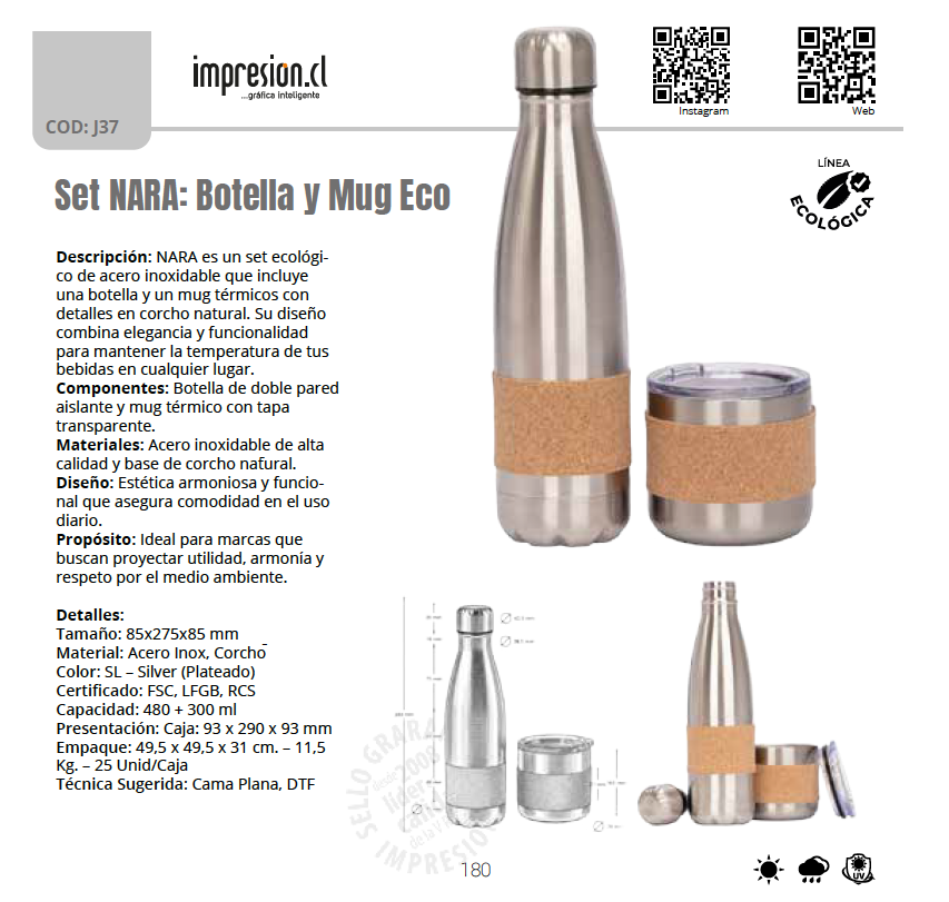 Set NARA: Botella y Mug Eco