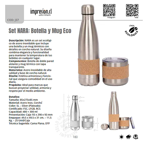 Set NARA: Botella y Mug Eco