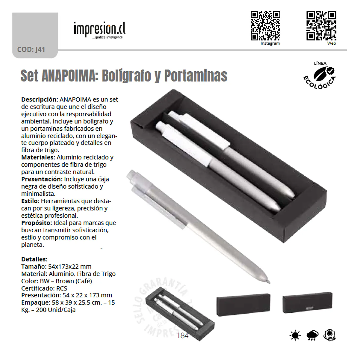 Set ANAPOIMA: Bolígrafo y Portaminas 1