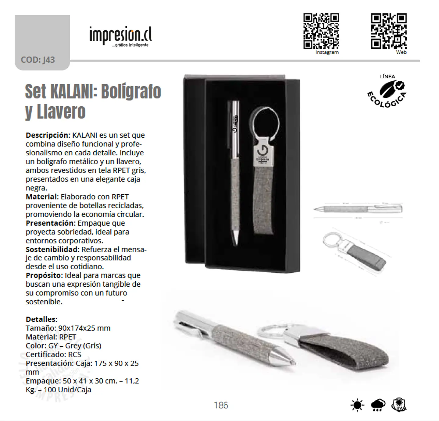 Set KALANI: Bolígrafo y Llavero 1