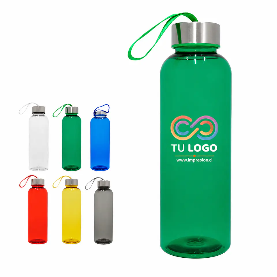 Botella plástica tapa metal 1