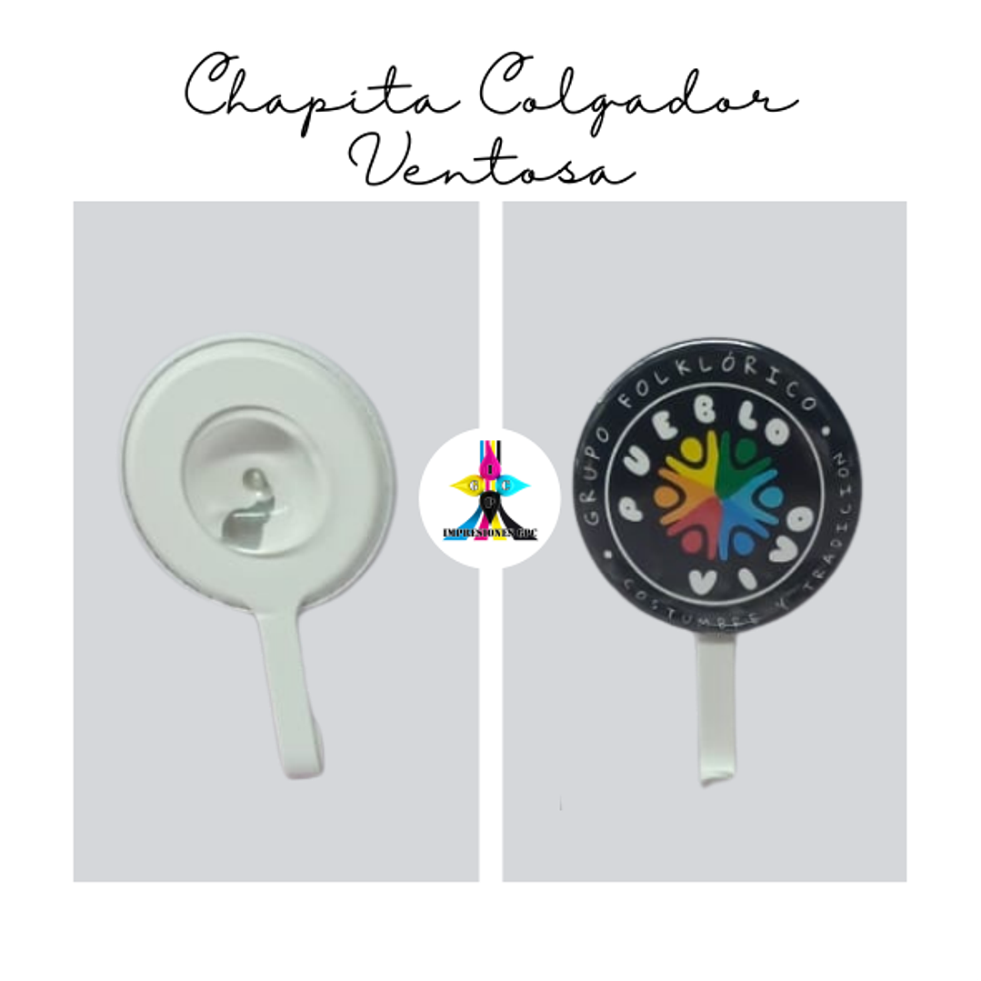 Chapita Colgador Ventosa 1