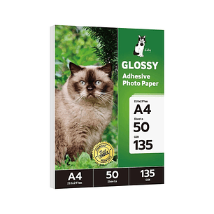 Papel Adhesivo Fotográfico A4 brillante 135gr/50hojas