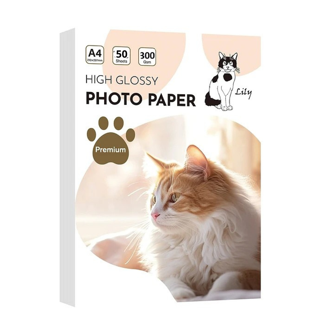 Papel Fotográfico A4 brillante 300gr/50hojas 1