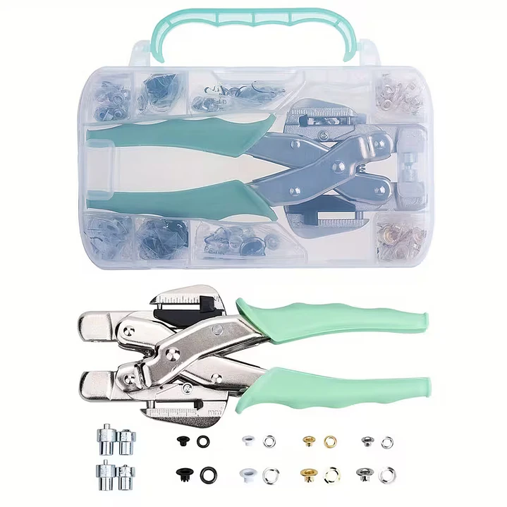Kit Remachadora Perforadora Ojetillos para encuadernación y manualidades 1