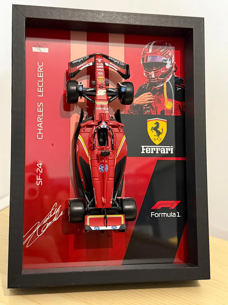 Cuadro 3D F1 Ferrari Charles Leclerc 4