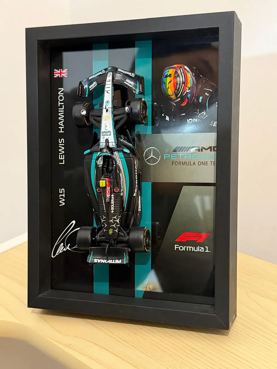 Cuadro 3D F1 Lewis Hamilton W15 3