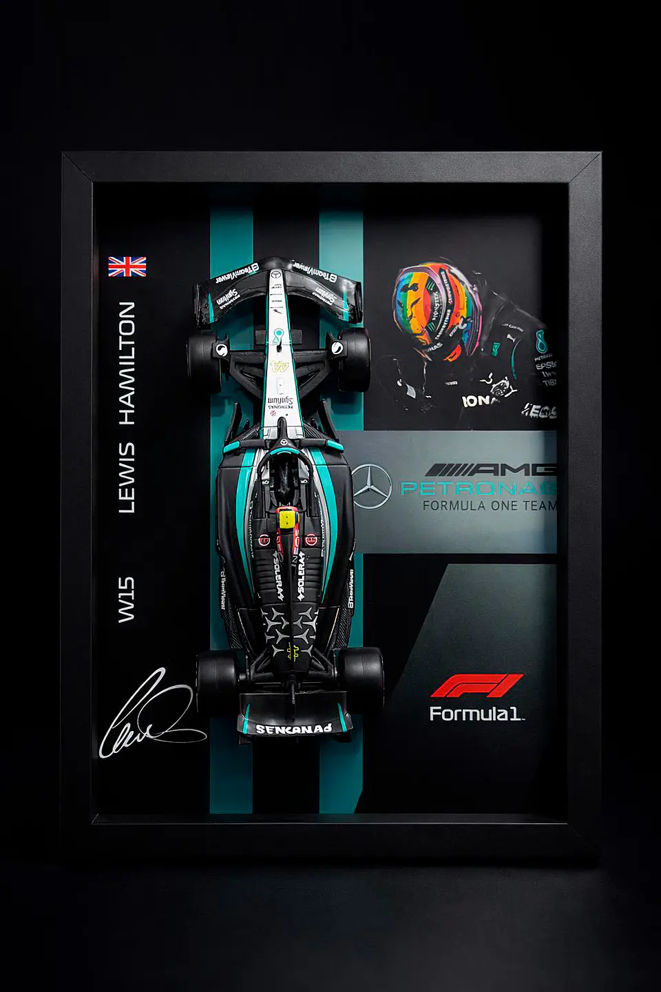 Cuadro 3D F1 Lewis Hamilton W15 1