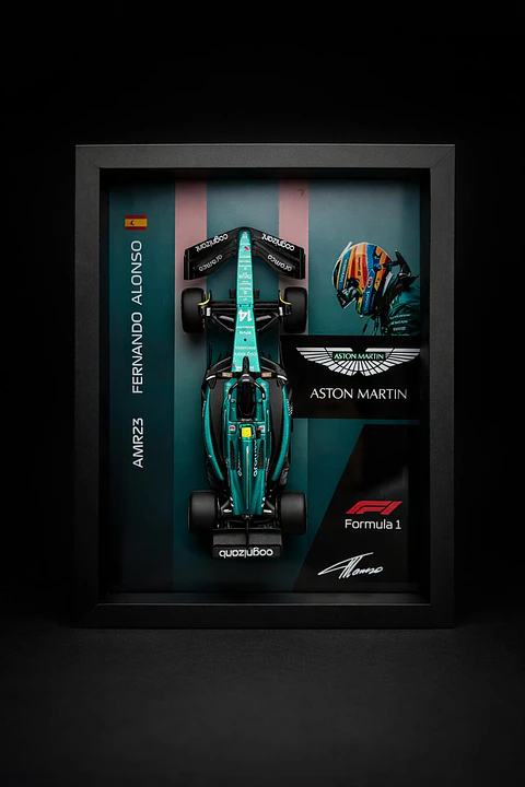 Cuadro 3D F1 Aston Martin  - Fernando Alonso