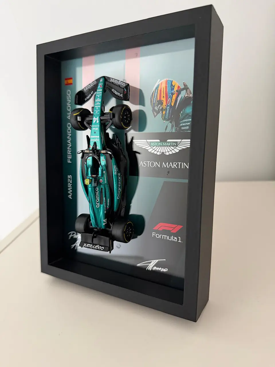 Cuadro 3D F1 Aston Martin  - Fernando Alonso 3