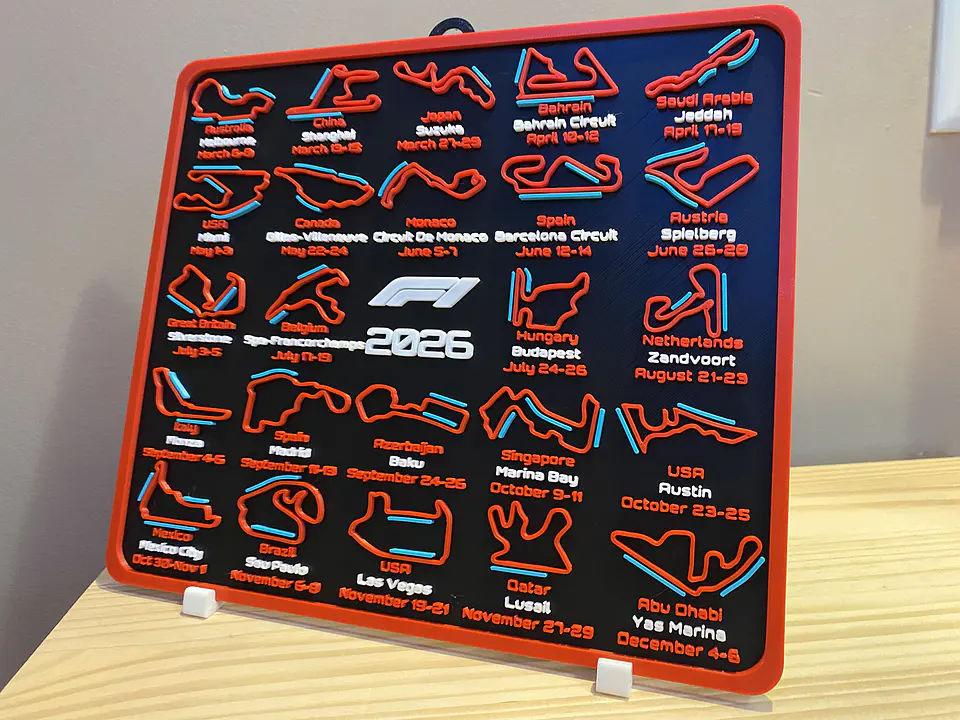 Calendario 3D F1 3