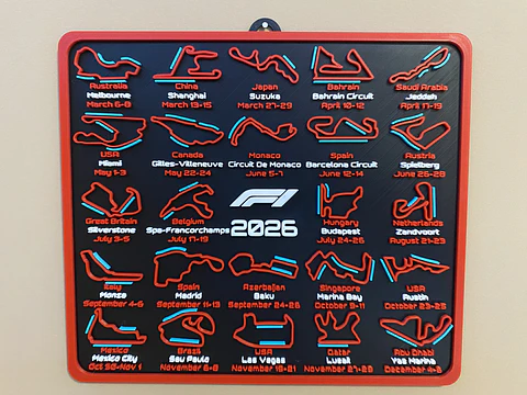 Calendario 3D F1