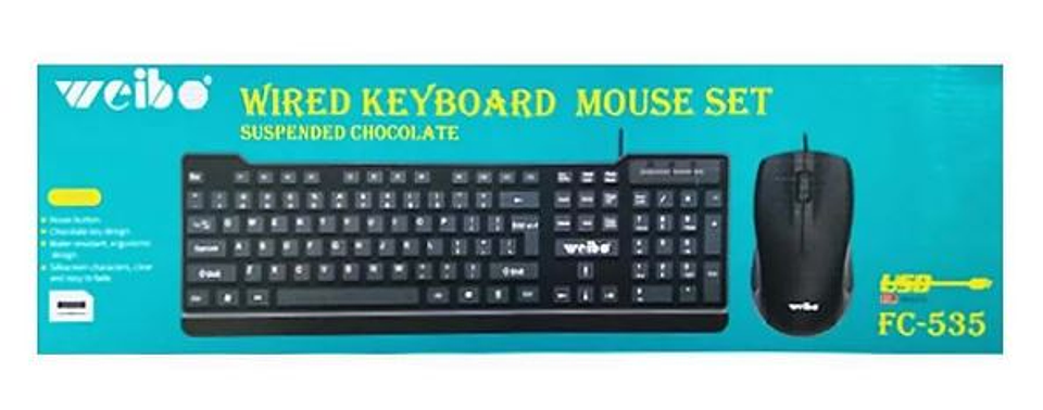 Combo teclado y mouse weibo 535 1