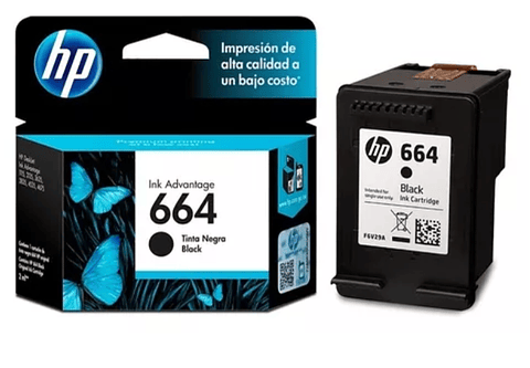 Cartucho 664 negro hp
