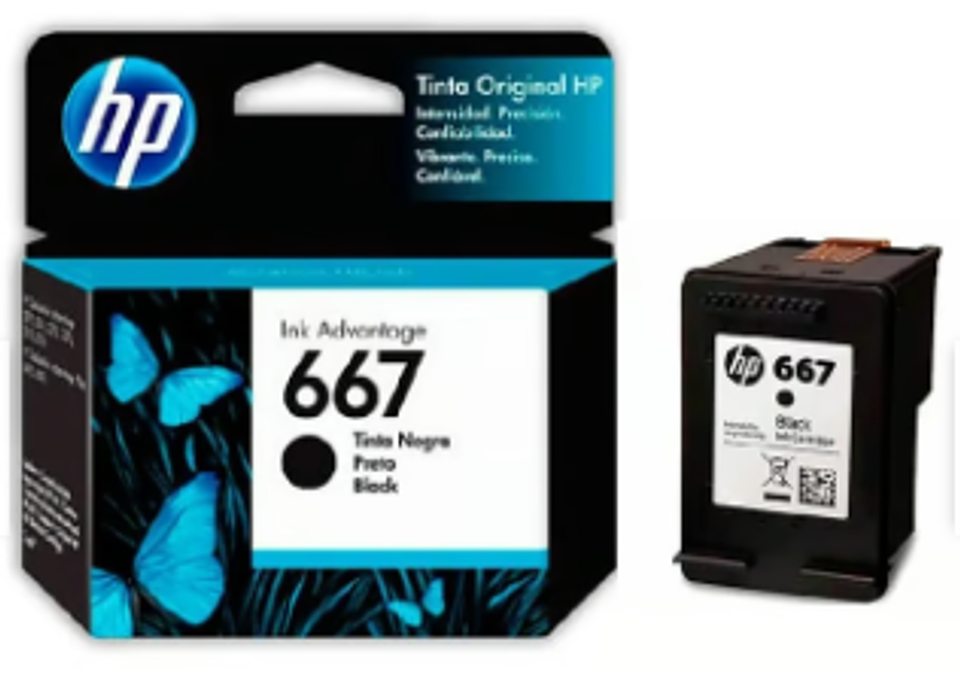 cartucho 667 negro hp 1