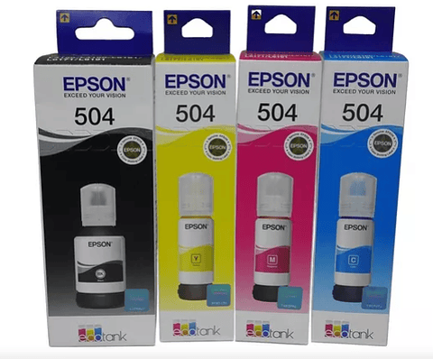 Tinta epson 504 original kit x4