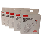 Cargador  dual carga rapida cable usb tipo C marca corn 1