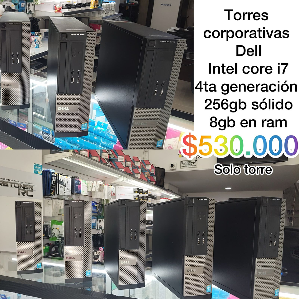 Torre corporativa Dell, Core i7 4ta gen,8 en ram,ssd 256gb,garantia 6 meses. 1
