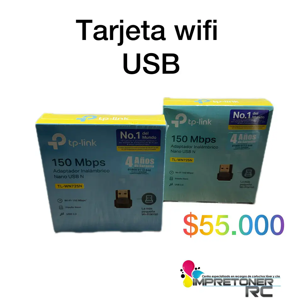 Tarjeta wifi usb tp link 150mgps, modelo tl-wn725n. 1