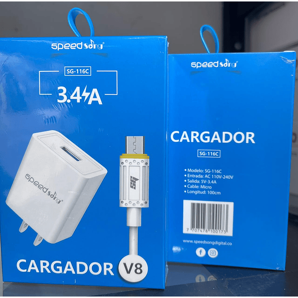 Cargador USB 3.4 V8 SG-116C