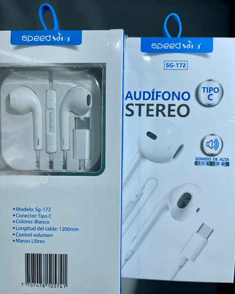  Audifono Stereo Tipo C SG-172