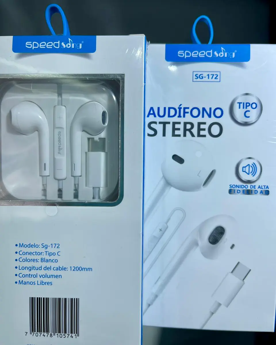  Audifono Stereo Tipo C SG-172 1
