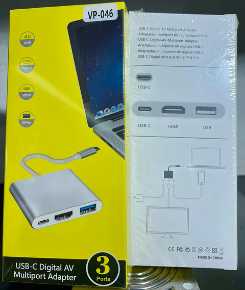 Extension Adaptador Multipuerto Tipo C 3 en 1 VP-046