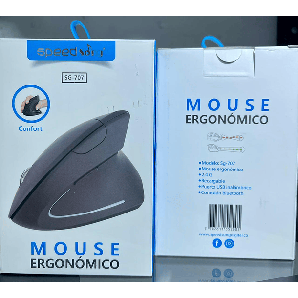 Mouse Inalambrico Ergonomico 2.4 SG-707
