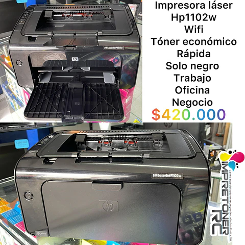 impresora laser hp 1102w,wifi,impresion rapida,toner economico,remanofacturada,garantia 6 meses.