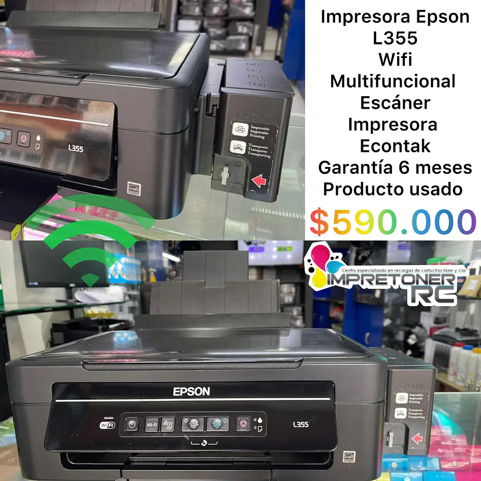 Impresora epson l355,multifuncional,wifi,copiadora,ecotank. 1