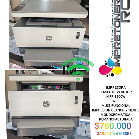 impresora laser neverstop mfp 1200w,wifi,multifuncional,amplia reduce, monocromática,garantia 6 meses.